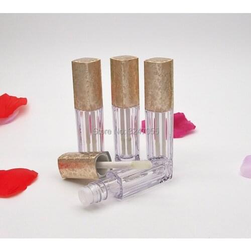 2.5ml 10/30/50pcs Mini High Quality Empty Square Plastic Clear Lip Gloss Tube,Small Top Grade Elegant Lipstick Refillable Bottle