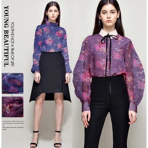 100% pure mulberry Silk iBroken flower silk Organza small flower skeleton hard yarn silk fabric A66