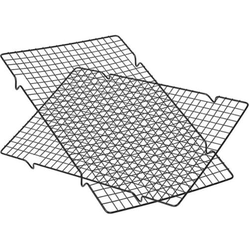 2Pcs Cooling Racks for Baking Non Stick Metal Cake Cooling Wire Roasting Rack Large/Small Heavy Cooling Mesh