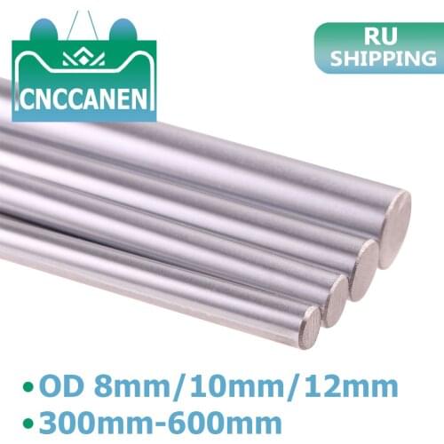 2PCS Optical Axis Linear Shaft Cylinder Linear Rail OD 8mm 10mm 12mm Round Rod Length 300mm 400mm 500mm 600mm 3D Printer Parts