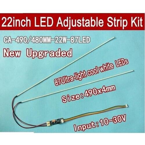 20pcs 22'' W 490mm Adjustable brightness led backlight strip kit,Update 22inch-wide LCD CCFL to LED backlight