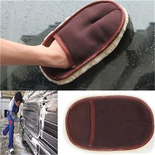 2019 Car Care Cleaning Brushes Polishing Mitt Brush Super Clean Wool Car Wash Glove Car Cleaning Brush Car Motorcycle Washer