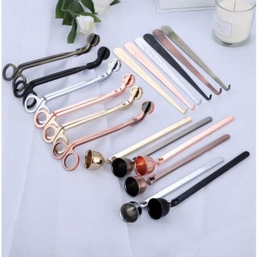 3Pcs/set Stainless Steel Candle Accessory Candle Wick Trimmer Cutter Scissors Candle Snuffer Trimmer Hook Dipper Extinguish Tool