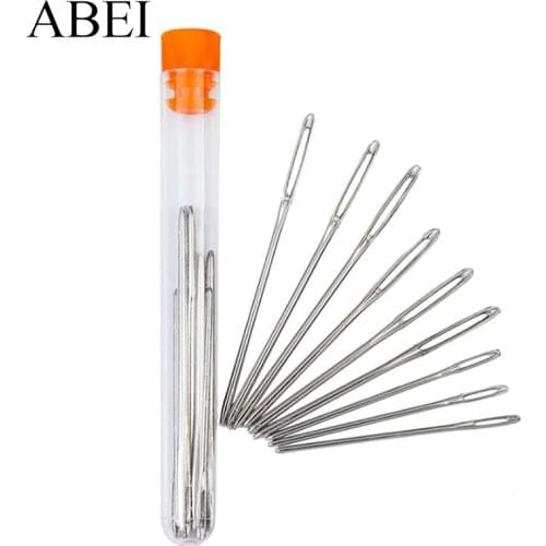 9pcs/set Mix 3 sizes Knitting Yarn Needles Stainless Steel Blunt cross stitch needle DIY Crochet Tools