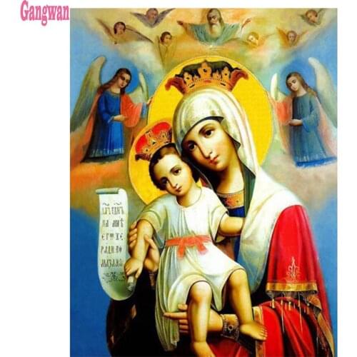 Photo Custom!Religious Virgin Mary icon 5D DIY Diamond Painting! Diamond embroidery Jesus Christ Full Round Square Rhinestone