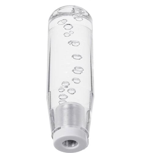 15cm Car LED Light RGB Color Changing Transparent Acrylic Bubble Racing Gear Shift Knob Manual Shifter Stick Charging Adapter