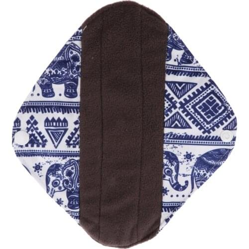 Heavy Flow Charcoal Bamboo Mama Cloth/ Menstrual Pads/ Reusable Sanitary Napkins Towel, 20 x 6.5 cm / 7.87 x 2.55 inch