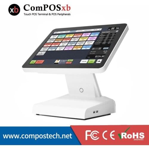 Free Shipping White Color 15 Inch Touch POS Screen Cash Register All-in-one Touch PC POS Terminal For Grocery Store