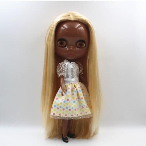 Free Shipping big discount RBL-433 DIY Nude Blyth doll birthday gift for girl 4colour big eye doll with beautiful Hair cute toy