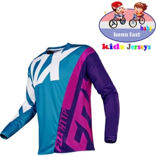 Kids Off Road ATV Racing T-Shirt AM RF Bicycle Cycling Bike Fox Downhill Jersey Motorcycle Jersey Motocross MTB DH MX Ropa Boys