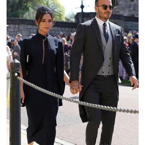 Long Tailcoat Custom Made Mens West Slim Fit Groom Dress Ball Fashion Trends Latest Jacket Pant Vest 3 Pieces Terno