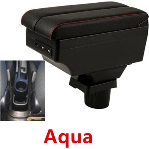 For Aqua armrest box double layer with usb interface