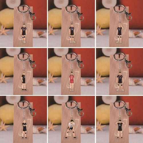 Haikyuu Hinata kageyama Tsukishima Sugawara Kageyama Acrylic Pendant Figure Keychain Keyring Collection Model Toy Gifts