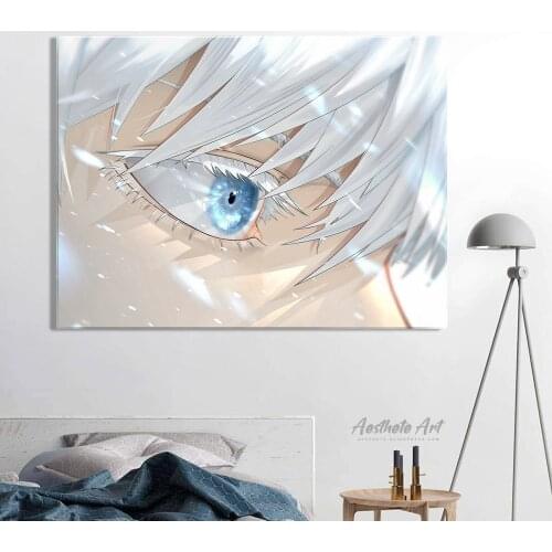 Jujutsu Kaisen Gojo Satoru Blue Eyes Anime Decoration Home Decor Canvas Painting Living Room Wall Art Picture Poster Print