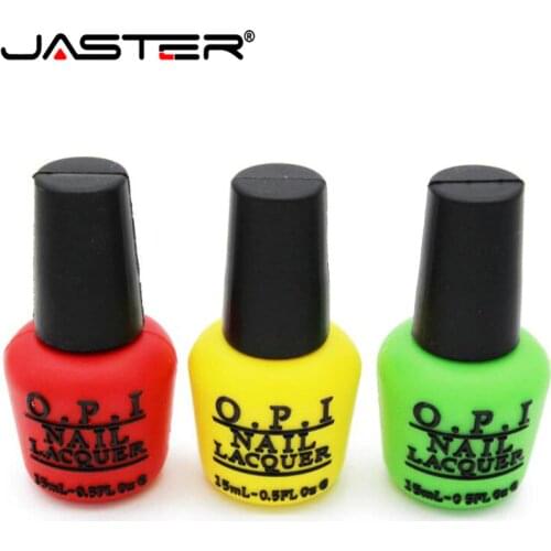 JASTER Nail polish model usb flash drive creative usb 2.0 pen drive 4GB 8GB 16GB 32GB 64GB USB memory stick gift pendrive