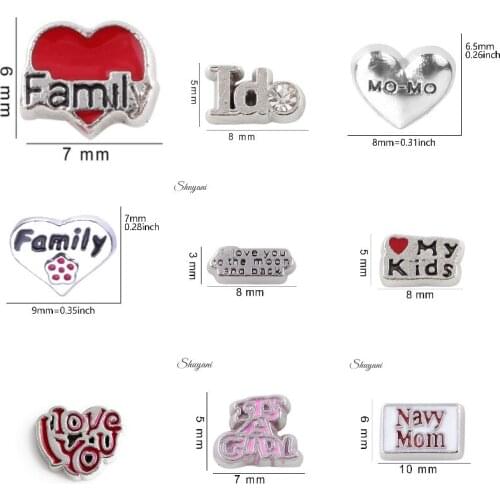 F332 back Floating and I Love you to the moon Locket Charms Fit Glass Floating Locket 9*10mm