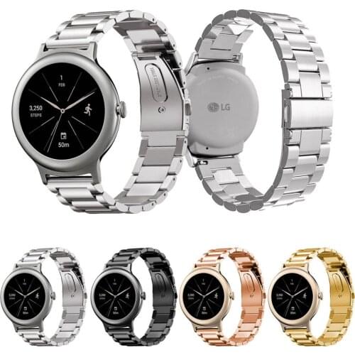 Stainless Steel Metal Replacement Strap Wrist Band for Samsung Gear Sport SM-R600/ Gear S2 Classic SM-R732 & SM-R735 SmartWatch