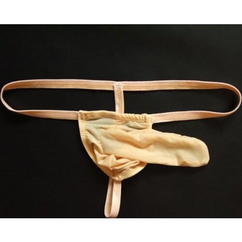 Male Mens silk funny cute hot sexy penis sheaths pouch thongs g-strings briefs panties gay underwear jockstrpas erotic lingerie