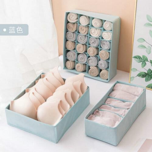 Non-woven Storage Boxes Underwear Clothes Organizer Drawer Closet Organizer For Folding Socks Shorts Bra