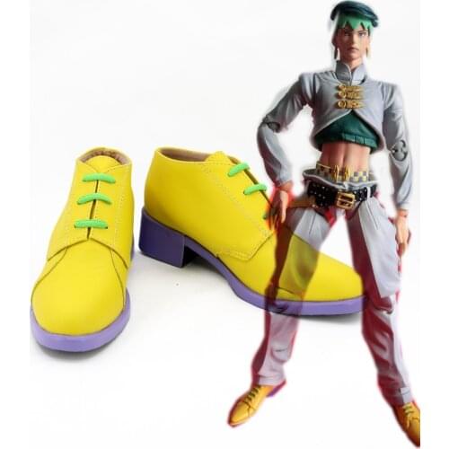 Jojo Shoes Jojos Bizarre Adventure Rohan Kishibe Cosplay Shoes Boots Custom Made European Size