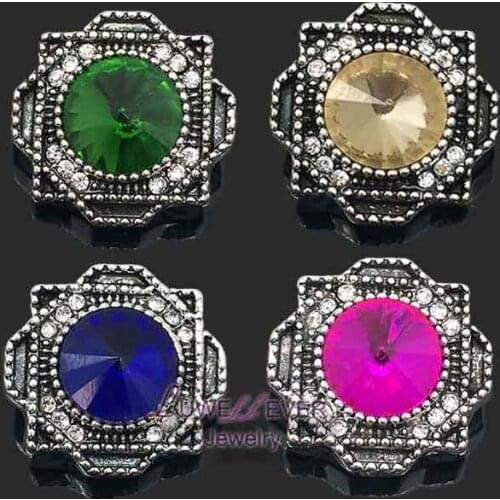Wholesale w281 18mm rhinestone metal snap button for Bracelet Necklace Jewelry For Women jewelry Fashion accessories