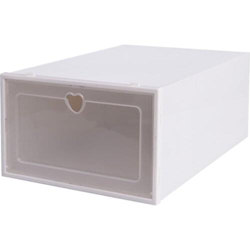 Transparent Plastic Shoe Box Shoe Storage Box Shoe Box Shoe Box Flip Cover Drawer Shoe Storage Artifact Thickening