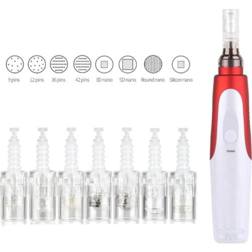 Derma Pen N2 Wired Microneedling Pen Mesotherapy Needle Cartridge Auto Microneedle Machine Derma System Therapy Skin Care Device