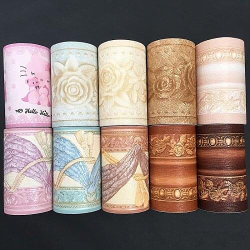 Colomac self adhesive bathroom luxury wallpaper kitchen living room bathroom waterproof waist line multiple styles wall sticker