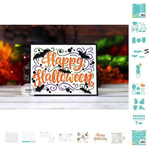 Happy Halloween Web Bat Stamps And Dies New Arrival Scrapbook Diary Decoration Spider Stencil Embossing Template Diy Gift