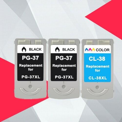 Compatible Ink Cartridge for Canon PG37 CL38 PG 37 CL 38 PIXMA MP140 MP190 MP210 MP220 MP420 IP1800 IP2600 MX300 MX310 Printer