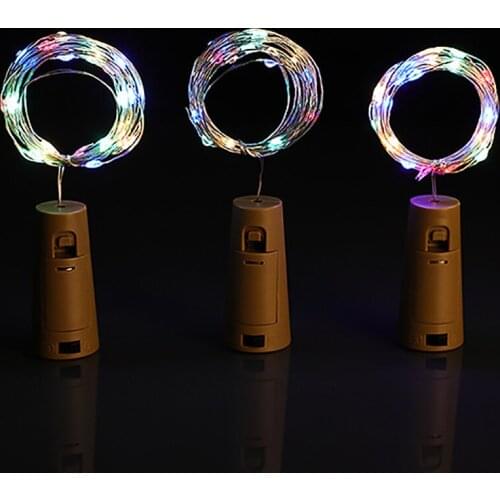 Wine Bottle Lights with Cork Battery Operated LED Cork Shape Silver Wire Fairy Mini String Lights for DIY, Party, Decor, Wedding