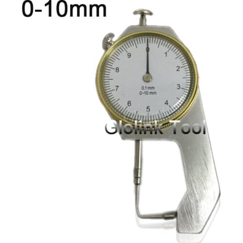 High quality Dial Thickness Gauge Curved Tip 0-10mm/0.1mm For Hollow Pipe Or Circular Tube Caliper Gauge Measuring Tools