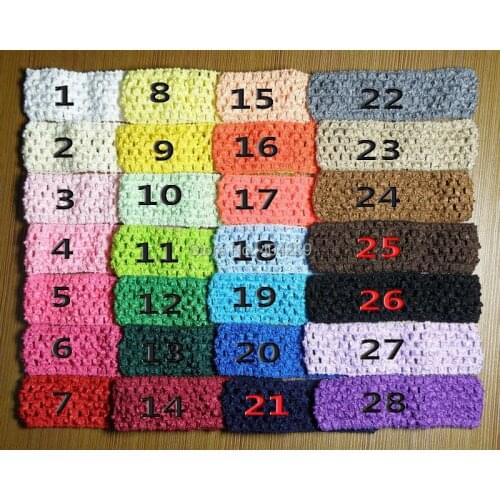 10pcs/lot random color Baby Crochet Headbands Waffle String Elastic Headbands for baby kids hair accessories