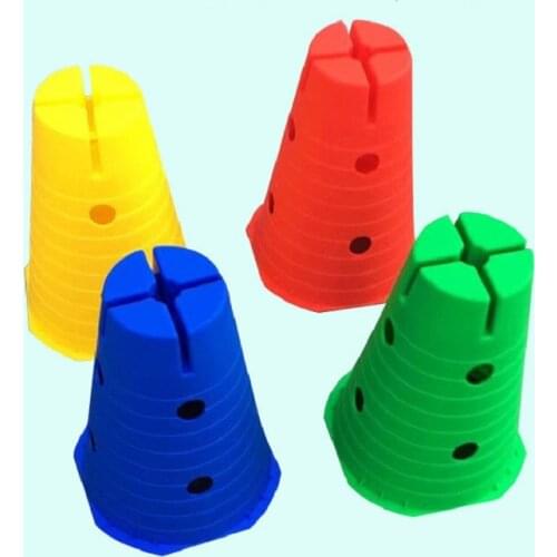 2PCS Kindergarten childrens hurdle sensory training Vientiane combination unit bucket trainer with hole ice cream bucket