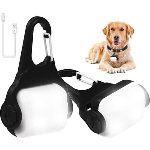 Dog Accessories Clip-On Dog Collar Light USB Rechargeable Waterproof Led Safety 3 Mode Pet Lights For Night Walking Running