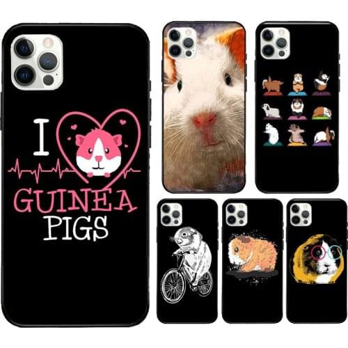 Funny Guinea Pig Cover Case For iPhone XR X XS MAX 12 Mini 11 Pro Max 5S 6S 7 8 Plus SE 2020 Coque