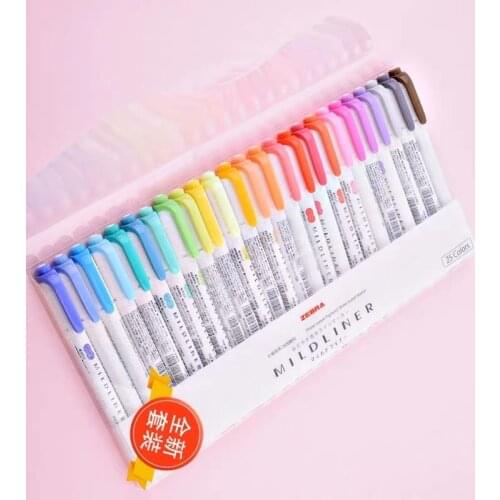 3pcs Or 5pcs/set Japan Zebra Mild Liner Double Headed Fluorescent Pen Creative Highlighters Marker Pen School Supplies Kawaii