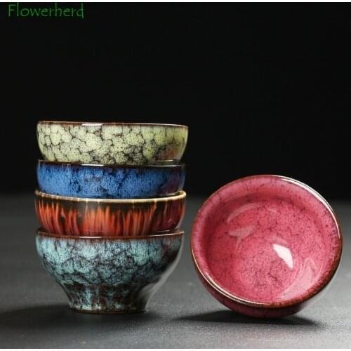 Ceramic Porcelain Tea Cup Teaware Horn Wide Mouth Tea Set Cup Tea Set Home Cup Single Cup Tea Cup Set Kung Fu Tea Cup