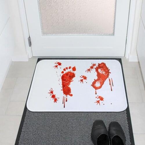 40*60/50*80cm Halloween Blood Bathmat Bloody Footprints 3D Bathroom Floor Bath Mat Carpet Non-Slip Rugs Indoor Outdoor Doormat