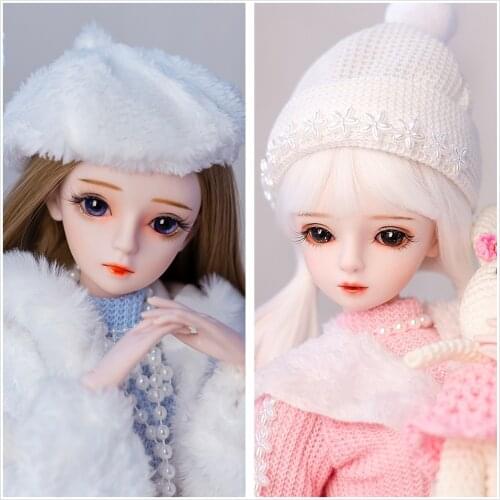 56cm Plastic BJD Doll Adult Female 1/3 joint movable doll includes dress wig and shoes