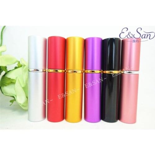 L01D-6ML High-quality Clear Version Aluminum Glass Perfume Bottle Lipstick Perfume Cosmetic Tube Atomizer 108pcs/lot