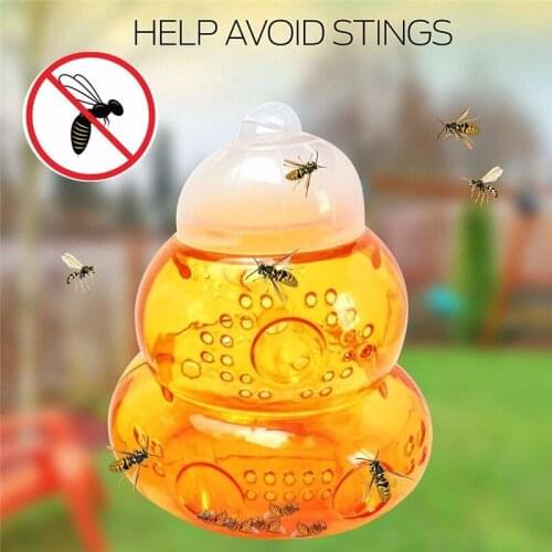Wasp Trap Fly Flies Insect Bug Hanging Honey Pot Trap Catcher Killer No Poison Special design efficient attract insect