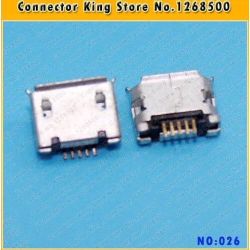 Micro 5P USB Female Jacks Socket PCB Mount for For Phone,Tablet PC,MP3,MP4 etc.5pin micro USB,5.9mm pitch,long pin,MC-026