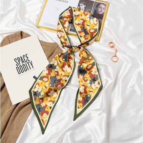 Multifunction 2021 New Head Wrap Scarf Shawl Women Charming Flowers Hair Bandana Casual Skinny Scarves for Ladies Neckerchiefs