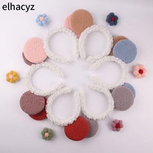 6pcs/lot Fashion Mouse Ears Flower Headband Soft Elastic Hairband Women Wash Face Headwear Makeup Headband Hair Accessory