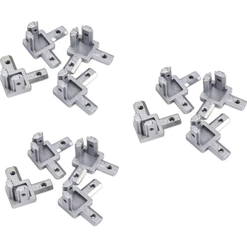 New 3-Way End Corner Bracket Connector for T slot Aluminum Extrusion Profile (Pack of 4, with screws)