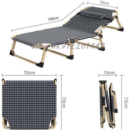 Single Folding Bed Office Lunch Break Bed Recliner Nap Portable Artifact Camping Bed Simple Bed Strong And Durable