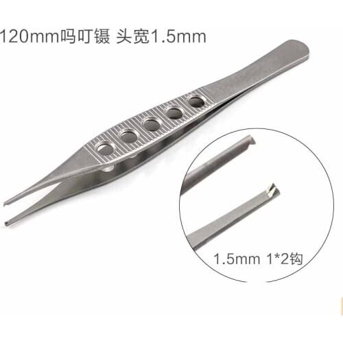 Ophthalmic microscopy equipment, tweezers, double eyelid stainless steel, toothed tweezers