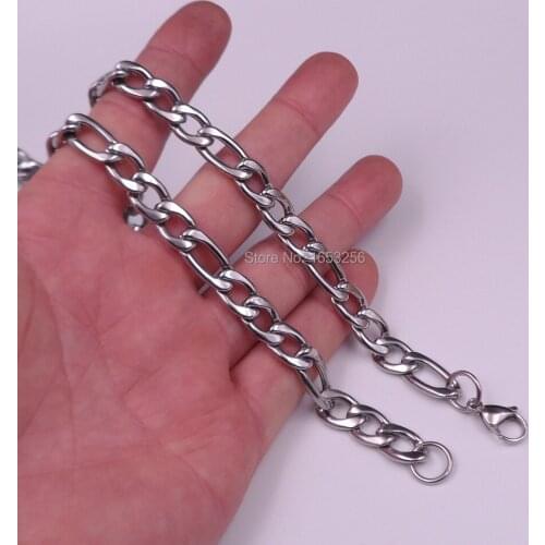 On sale stainless steel NK 1:3 curb Link Chain Necklace 7mm 22'' Charming Jewelry