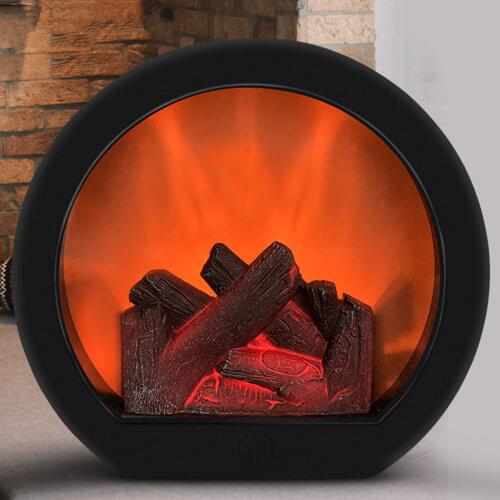 Realistic Flickering Flame LED Light Table Lamp for Yard Indoor Decoration